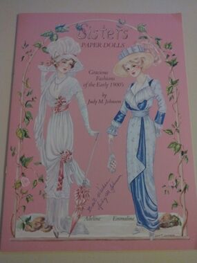 Sisters Paper Dolls Book - Pink Cover by Judy M. Johnson